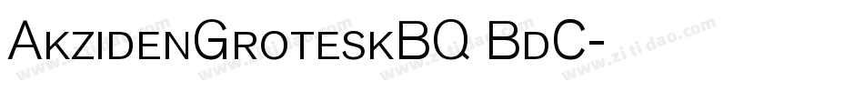 AkzidenGroteskBQ BdC字体转换